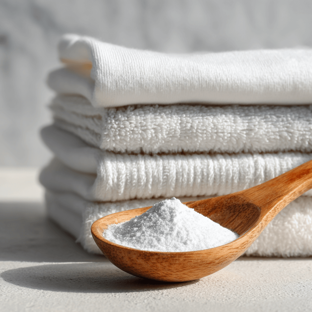 Baking soda gebruiken om witte T-shirts weer wit te krijgen