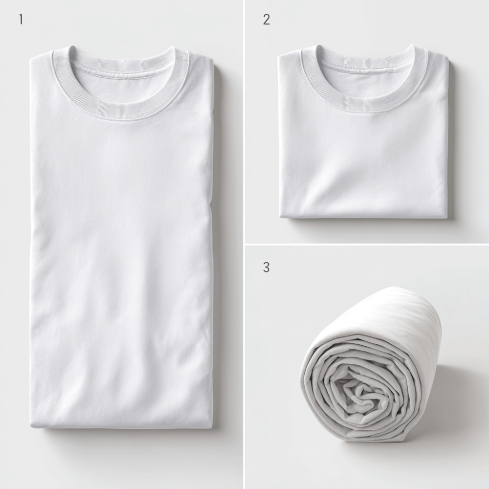 Klassieke methode om T-shirt op te vouwen