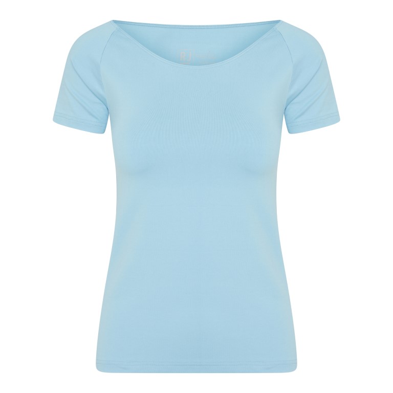 RJ Bodywear Pure Color Dames T-Shirt Lichtblauw XXL