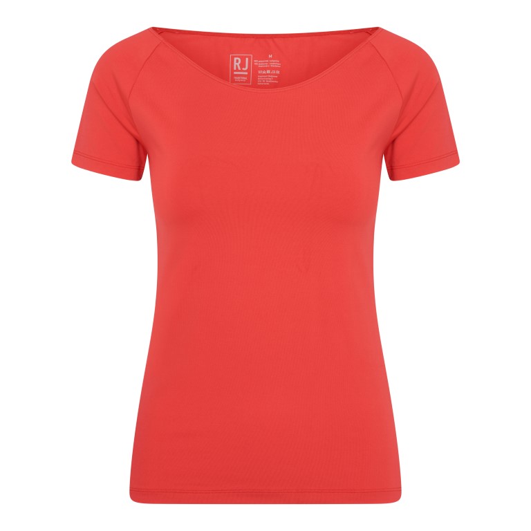 RJ Bodywear Pure Color Dames T-Shirt Rood 4XL