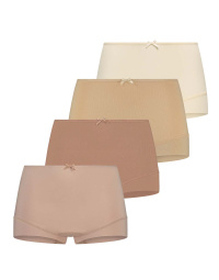 RJ Pure Color Dames Short 4-Pack 'Natural'