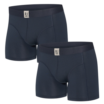 RJ Heren 2-Pack Boxershort Lange Pijp Navy