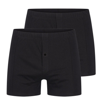 RJ Heren 2-Pack Losse Boxershort Katoen Zwart