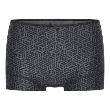RJ Pure Fashion Dames Short Grey Black Leaves