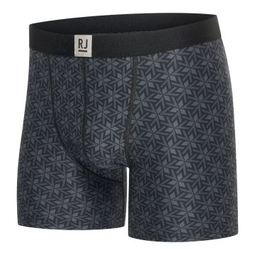 RJ Pure Fashion Heren Boxershort Grey Black Geometric