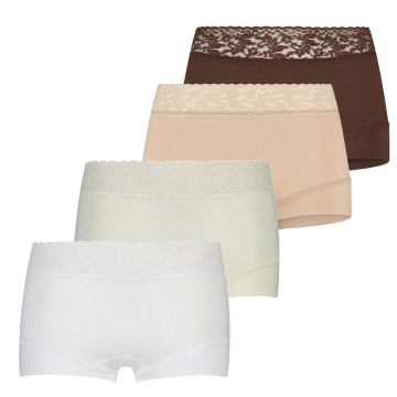 RJ Pure Color Dames Short Kant 4-Pack 'Basic'