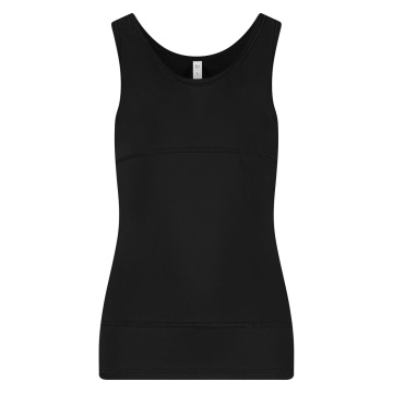 RJ Dames Figuur Corrigerend Ondergoed Hemd Zwart