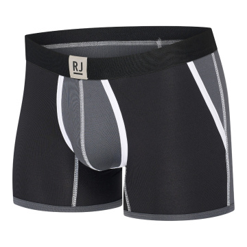 RJ Heren Sport Boxershort Lange Pijp Zwart