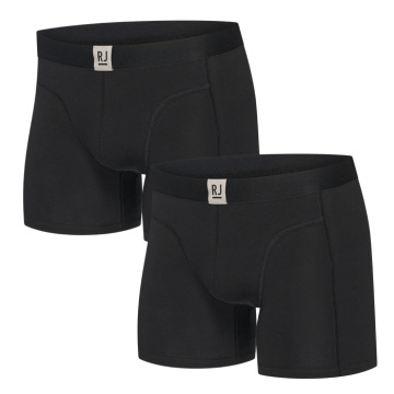 RJ Heren 2-Pack Boxershort Katoen Zwart