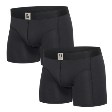 RJ Heren 2-Pack Boxershort Lange Pijp Zwart