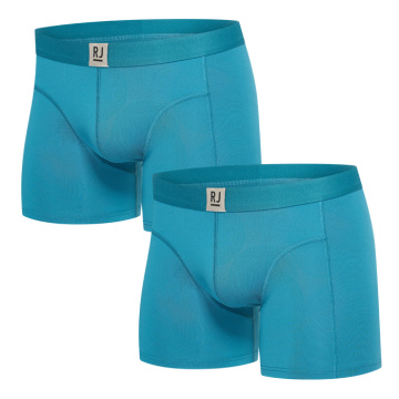 RJ Heren 2-Pack Boxershort Lange Pijp Petrol