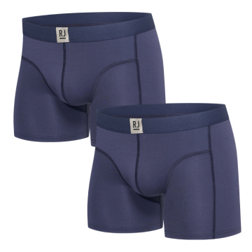 RJ Heren 2-Pack Boxershort Lange Pijp Donkerblauw