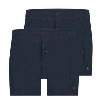 RJ Heren 2-Pack Losse Boxershort Katoen Navy 