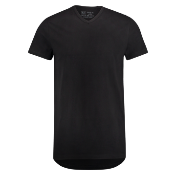 RJ Pure Color Cahors Heren T-Shirt V-Neck Black 