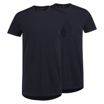 RJ Heren 2-Pack T-Shirt Katoen Ronde Hals Navy