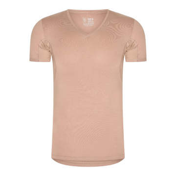 RJ Heren Anti-Zweet T-Shirt Tencel V-Hals Natural