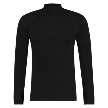 Thermo shirt lange mouw met hoge hals en lange mouwen zwart