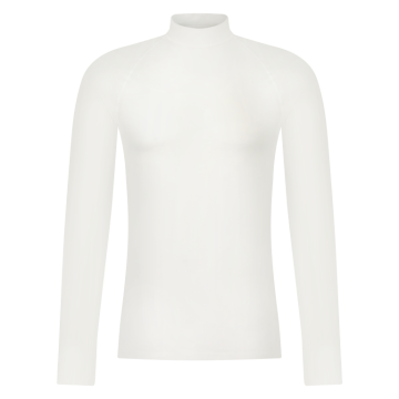 Thermo shirt lange mouw met hoge hals en lange mouwen wolwit