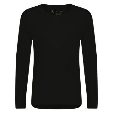 Thermo shirt lange mouw ronde hals zwart