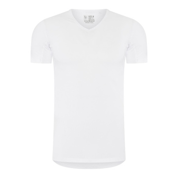 RJ Heren Anti-Zweet T-Shirt Katoen V-Hals Wit 