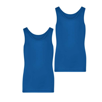 RJ Pure Color Metz 2-Pck Jongens Singlet Cobalt