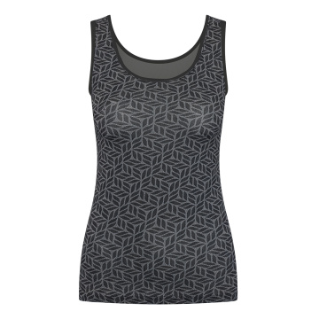 RJ Pure Fashion Dames Hemd Grey Black Leaves