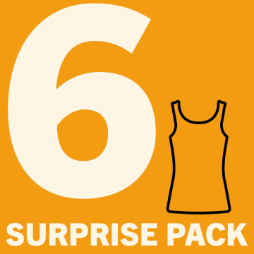 6x Surprise Pure Color Dames Singlet 