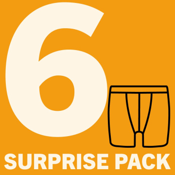 6x Surprise Pure Color Heren Boxershort