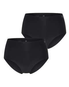 2-pack naadloze maxi shorts Tunis van RJ Bodywear in zwart, met hoge taille en gladde afwerking.