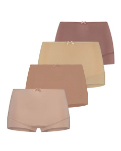 RJ Pure Color Dames Short 4-Pack 'Natural'
