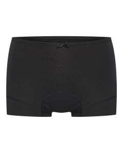 Zwarte boxershort voor lichte menstruatie met een klein strikje