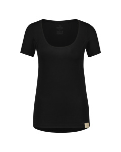 RJ Dames Anti-Zweet T-Shirt Tencel Ronde Hals Zwart