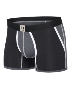 RJ Heren Sport Boxershort Lange Pijp Zwart
