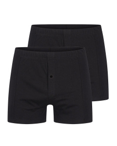 RJ Heren 2-Pack Losse Boxershort Katoen Zwart