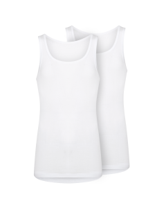 RJ Heren 2-Pack Singlet Katoen Wit 