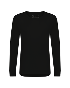 Thermo shirt lange mouw ronde hals zwart