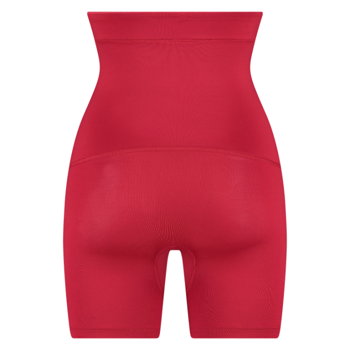 RJ Pure Color Shape Dames Long Brief Donkerrood