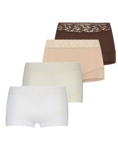 RJ Pure Color Dames Short Kant 4-Pack 'Basic'