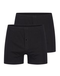 RJ Heren 2-Pack Losse Boxershort Katoen Zwart