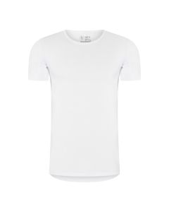 RJ Heren Anti-Zweet T-Shirt Katoen Ronde Hals Wit 