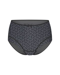 RJ Pure Fashion Dames Maxi Slip Grey Black Leaves