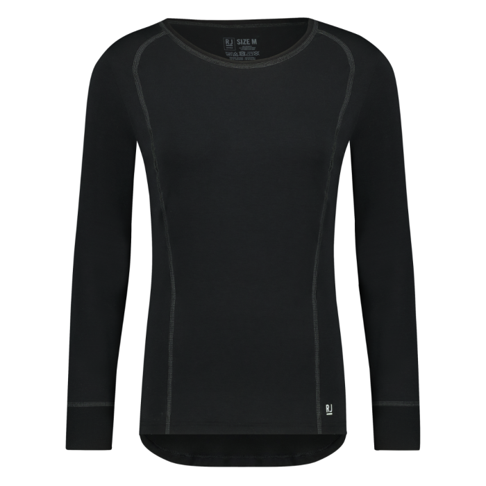 thermoshirt dames lange mouw kleur zwart