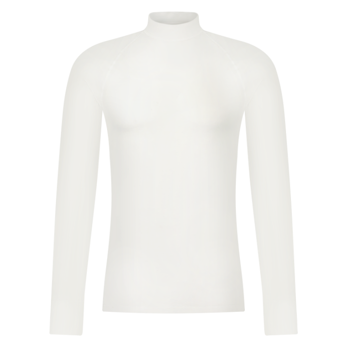 Thermo shirt lange mouw met hoge hals en lange mouwen wolwit