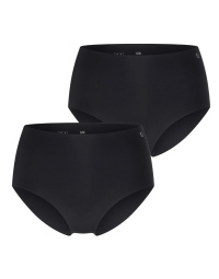 2-pack naadloze maxi shorts Tunis van RJ Bodywear in zwart, met hoge taille en gladde afwerking.