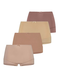 RJ Pure Color Dames Short 4-Pack 'Natural'