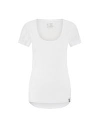 RJ Dames Anti-Zweet T-Shirt Tencel Ronde Hals Wit