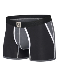 RJ Heren Sport Boxershort Lange Pijp Zwart
