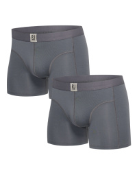 RJ Heren 2-Pack Boxershort Lange Pijp Donkergrijs
