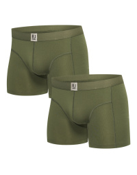 RJ Heren 2-Pack Boxershort Lange Pijp Donkergroen