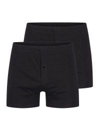 RJ Heren 2-Pack Losse Boxershort Katoen Zwart